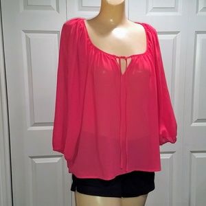 Forever 21 hot pink blouse-size small